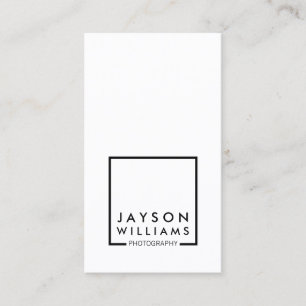 Carte De Visite Logo minimal moderne I de carré de photographe