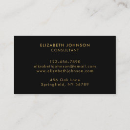 Carte De Visite Logo minimaliste moderne Black & Gold Company