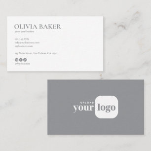 Carte De Visite Logo Minimaliste Moderne & Icônes pour les Réseaux