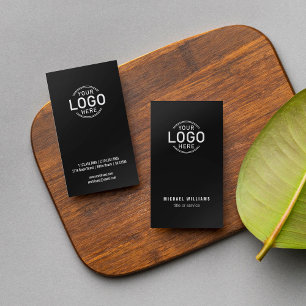 Carte De Visite Logo minimaliste noir moderne élégant personnalisé