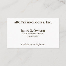 Carte De Visite Logo Modèle moderne minimaliste