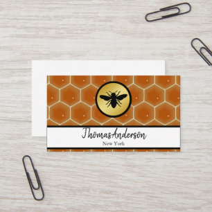 Carte De Visite Logo moderne de nid d'abeille hexagone