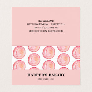Carte De Visite Logo moderne Pastel Pink Macarons Professional