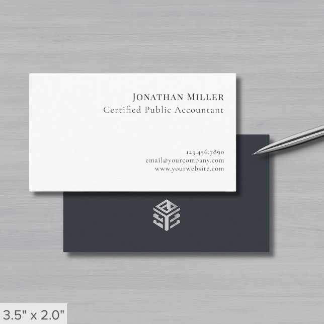 Carte De Visite Logo moderne professionnel simple (Créateur téléchargé)