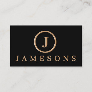 Carte De Visite Logo Monogramme minimaliste Effet intégré