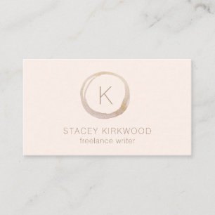 Carte De Visite Logo Monogramme moderne élégant