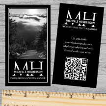 Logo monogrammé noir et blanc 1 Photo Code Qr B