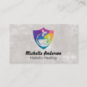 Carte De Visite Logo Motar Pestle Medicine   Logo de guérison holi