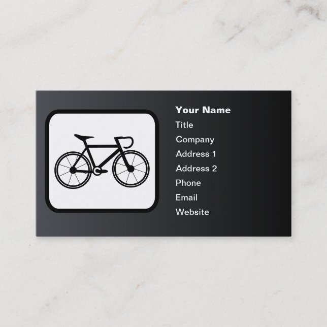 Carte De Visite Logo moto de course personnalisable Noir (Devant)