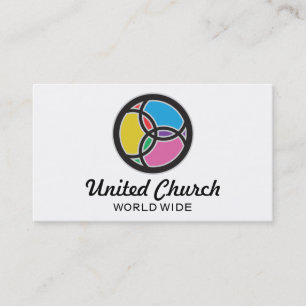 Carte De Visite Logo Multicolore de Jésus Fish Trinity