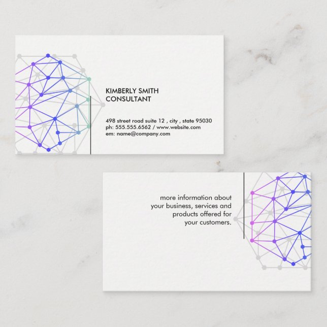 Carte De Visite Logo Network Tech (Devant / Derrière)