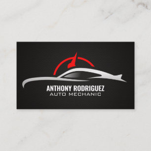 Carte De Visite Logo Odometer de voiture de sport Auto