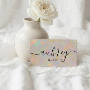 Carte De Visite Logo Opal Stone Code QR