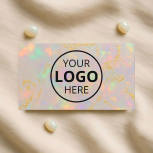 Carte De Visite Logo Opal Stone Code QR