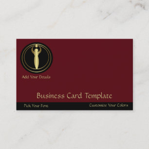 Carte De Visite Logo Or - Femme avec lune