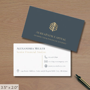 Carte De Visite Logo Or Moderne Simple