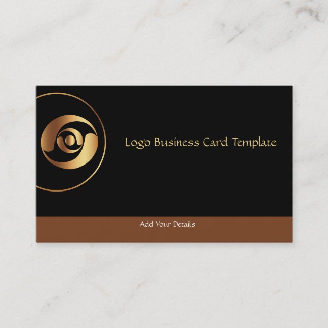 Carte De Visite Logo Or simple Cercles Or Entreprise (Devant)