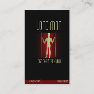 Carte De Visite Logo Or Simple Long Man