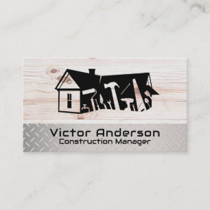 Carte De Visite Logo Outils Construction Builder Rénovation
