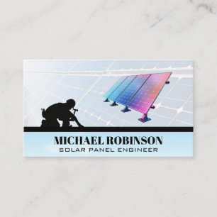 Carte De Visite Logo Panneaux solaires   Technicien en énergie