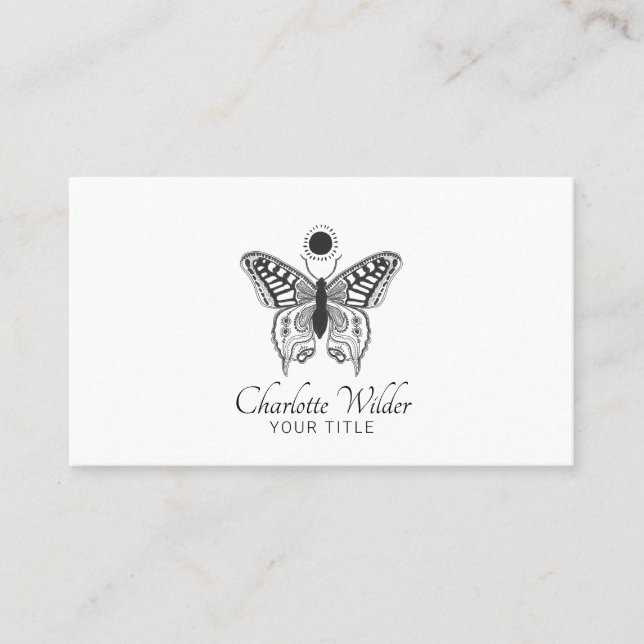 Carte De Visite Logo Papillon Céleste (Devant)