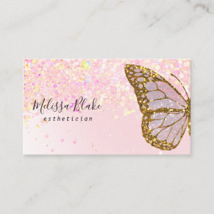 Carte De Visite logo papillon sur arrière - plan faux parties scin