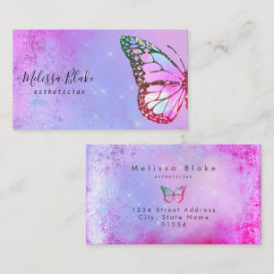 Carte De Visite logo papillon violet