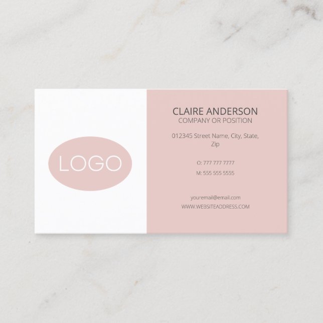 Carte De Visite Logo personnalisé (Devant)