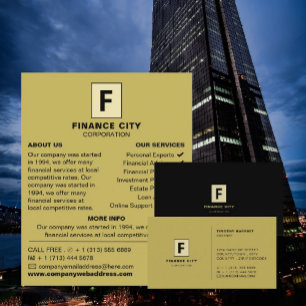 Carte De Visite Logo personnalisé, affaires et finances profession
