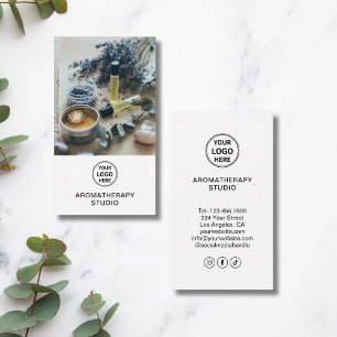 Carte De Visite Logo Personnalisé Aromathérapie Spa Professionnel