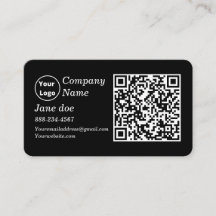 Logo personnalisé avec code QR et icônes de médias