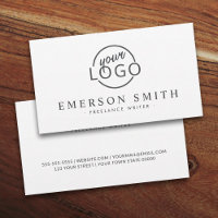 Logo personnalisé blanc moderne minimaliste