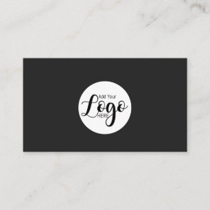 Carte De Visite Logo personnalisé Cercle Professionnel Noir Entrep