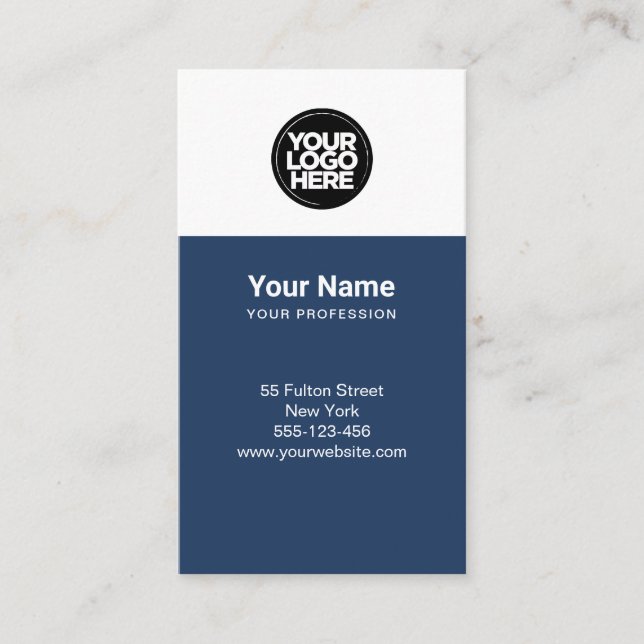 Carte De Visite Logo personnalisé de l'entreprise (Devant)