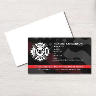 Carte De Visite Logo personnalisé de pompier pour un service d'inc