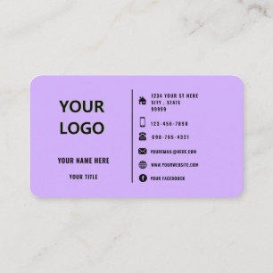 Carte De Visite Logo personnalisé Design moderne Vos couleurs spéc