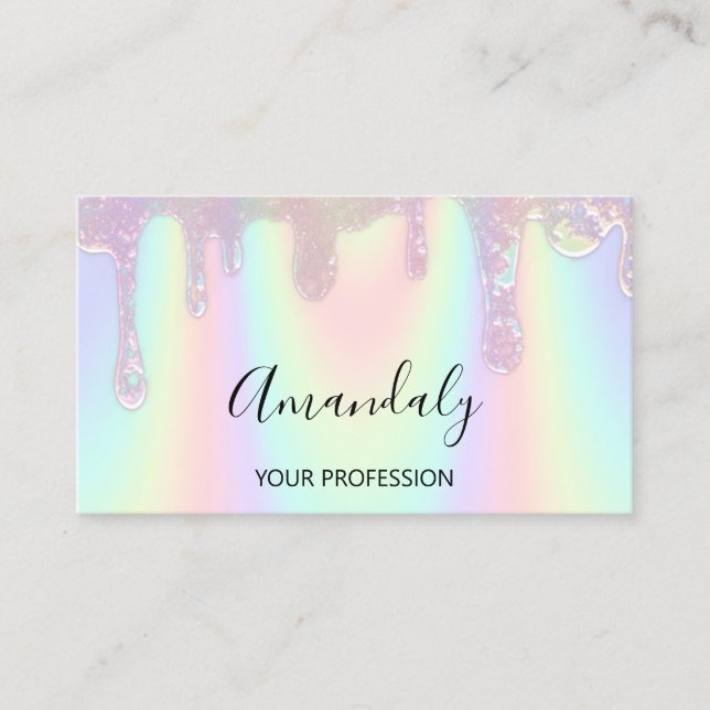 Carte De Visite Logo personnalisé du clou de l'artiste maquillage (Devant)