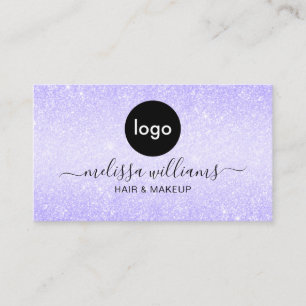 Carte De Visite Logo Personnalisé Élégant Chic Parties scintillant