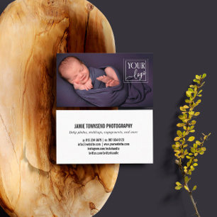 Carte De Visite Logo personnalisé et photo photographe bébé