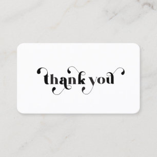 Carte De Visite Logo personnalisé Merci Retro Bold Typographie