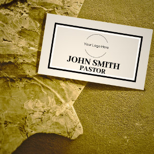 Carte De Visite Logo personnalisé minimaliste moderne Pastor Eglis