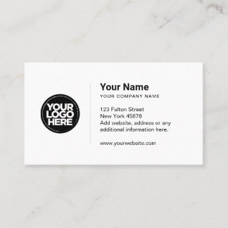Carte De Visite Logo personnalisé moderne minimaliste blanc ou tou