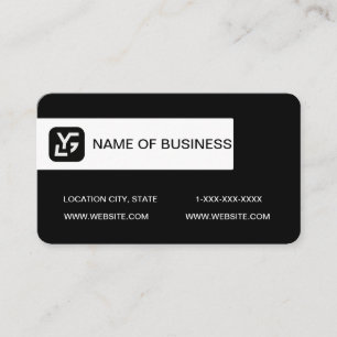 Carte De Visite Logo Personnalisé Noir Et Blanc Moderne