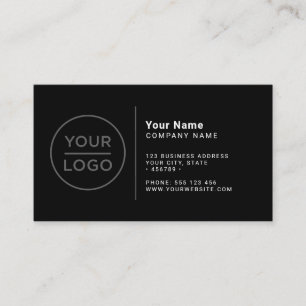 Carte De Visite Logo personnalisé noir moderne minimaliste n'impo