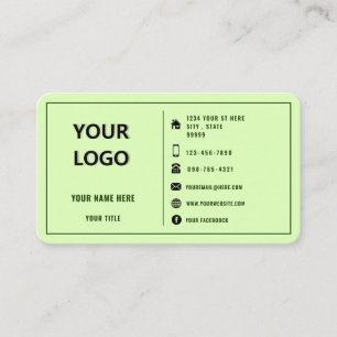 Carte De Visite Logo Personnalisé Nom commercial Personnalisé Vos 