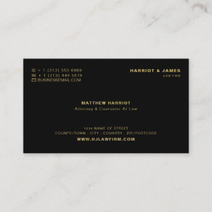 Carte De Visite Logo personnalisé, professionnel juridique élégant