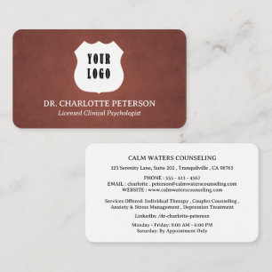 Carte De Visite Logo personnalisé Psychologue Psychothérapie Marro