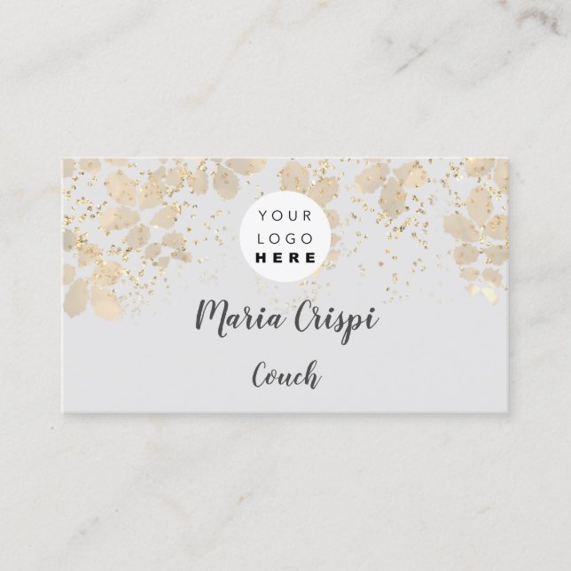 Carte De Visite Logo personnalisé QR Code Couch Therapist Blogger (Devant)