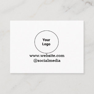 Carte De Visite Logo personnalisé simple et élégant ici société  