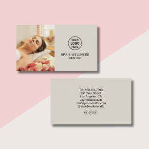 Carte De Visite Logo personnalisé Spa Wellness Centre Professionne